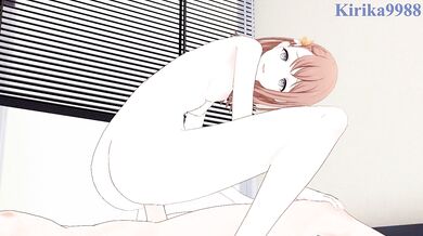 Hanasato and I have intense sex in the bedroom. - Project SEKAI Hentai