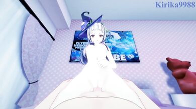 Murasaki Shion and I have intense sex in the bedroom. - Hololive VTuber POV Hentai