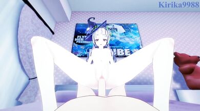 Murasaki Shion and I have intense sex in the bedroom. - Hololive VTuber POV Hentai