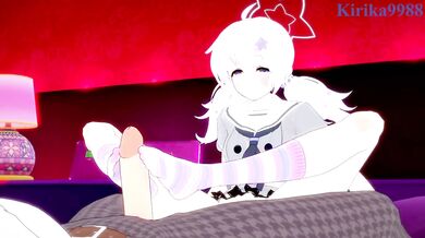Uzawa Reisa and I have intense sex at a love hotel. - Blue Archive Hentai