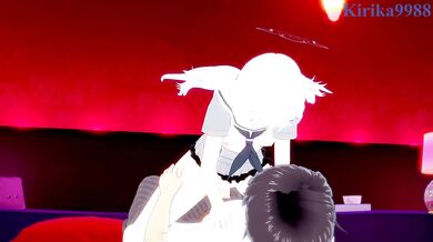 Uzawa Reisa and I have intense sex at a love hotel. - Blue Archive Hentai