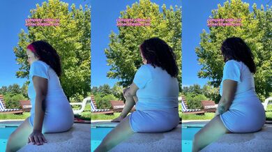 Chubby Latina Big Ass Farting by the Pool Relaxed Summer Gas Vibes