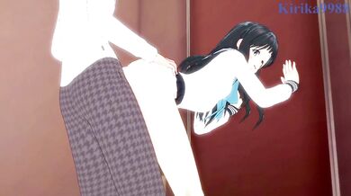 Komichi Akebi and I have intense sex in the restroom. - Akebi's Sailor Uniform Hentai