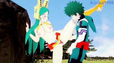 Tomoko Shiretoko (Ragdoll) and Izuku Midoriya have intense sex outdoors. - My Hero Academia Hentai