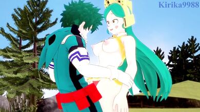 Tomoko Shiretoko (Ragdoll) and Izuku Midoriya have intense sex outdoors. - My Hero Academia Hentai