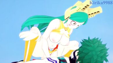 Tomoko Shiretoko (Ragdoll) and Izuku Midoriya have intense sex outdoors. - My Hero Academia Hentai