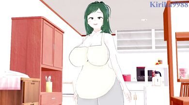Inko Midoriya and I have intense sex in the living room. - My Hero Academia POV Hentai