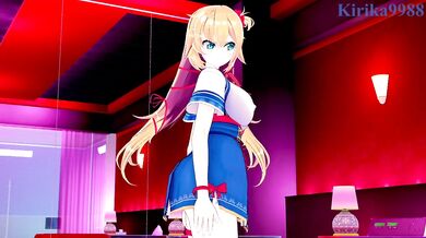 Akai Haato and I have intense sex at a love hotel. - Hololive VTuber Hentai