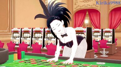Momo Yaoyorozu and Izuku Midoriya have intense sex in a casino. - My Hero Academia Hentai