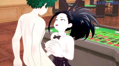 Momo Yaoyorozu and Izuku Midoriya have intense sex in a casino. - My Hero Academia Hentai