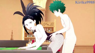 Momo Yaoyorozu and Izuku Midoriya have intense sex in a casino. - My Hero Academia Hentai