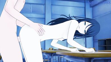 Ichika Hoshino and I have intense sex in the classroom at night. - Project SEKAI Hentai