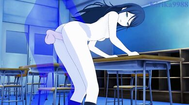 Ichika Hoshino and I have intense sex in the classroom at night. - Project SEKAI Hentai