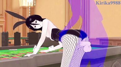 Rukia Kuchiki (Bunny Girl ver.) and I have intense sex in the casino. - BLEACH Hentai