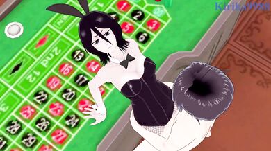 Rukia Kuchiki (Bunny Girl ver.) and I have intense sex in the casino. - BLEACH Hentai
