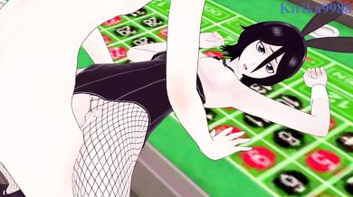 Rukia Kuchiki (Bunny Girl ver.) and I have intense sex in the casino. - BLEACH Hentai