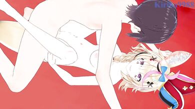 Omaru Polka and I have intense sex in the bedroom. - Hololive VTuber Hentai