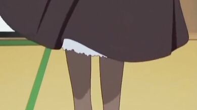 Maid masturbates hard as her boss watches