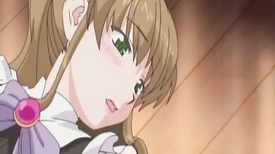 Maid masturbates hard as her boss watches