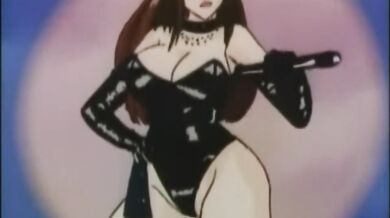 Blonde anime chick rides cock before BDSM