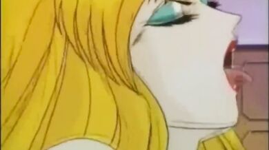 Blonde anime chick rides cock before BDSM