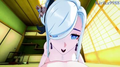 Shenhe and I have intense sex in a Japanese-style room. - Genshin Impact POV Hentai
