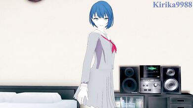 Haruka Kiritani and I have intense sex in the bedroom. - Project SEKAI Hentai