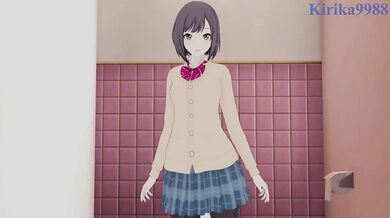Ena Shinonome and I have intense sex in the restroom. - Project SEKAI Hentai