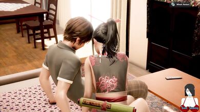 3D Hentai Fucking My Ninja Roommate On Sofa | Room Girl |