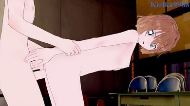 Ai Haibara and I have intense sex in the storage room. - Detective Conan Hentai