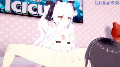 Murasaki Shion and I have intense sex in the bedroom. - Hololive VTuber Hentai