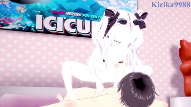 Murasaki Shion and I have intense sex in the bedroom. - Hololive VTuber Hentai