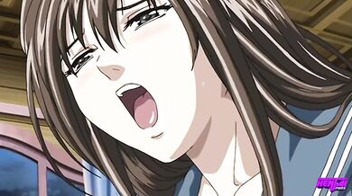 HentaiPros - Anime Schoolgirl rubs clit on classmate thinking of her stepbro