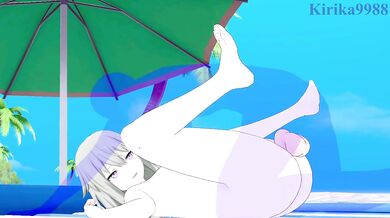 Kusanagi and I have intense sex on the beach. - Project SEKAI Hentai