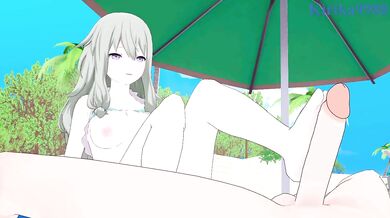 Kusanagi and I have intense sex on the beach. - Project SEKAI Hentai