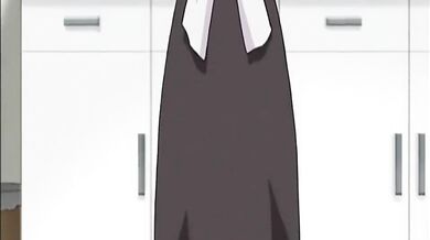 Masturbating anime maid in fantasy