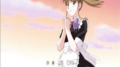 Masturbating anime maid in fantasy