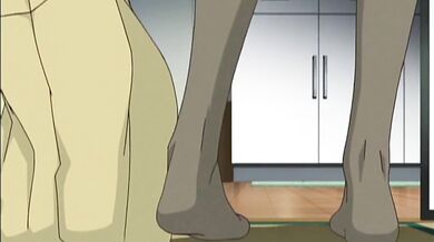 Masturbating anime maid in fantasy