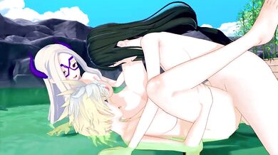 FUTA MY HERO ACADEMIA TSUYU ASUI X MT. LADY AND MITSUKI BAKUGO (3D HENTAI)