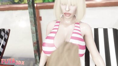 Futa3dX - Blonde Futa Shoves Her Huge Cock In Busty Babe's Tight Ass