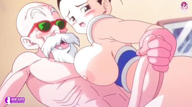 Hot scene with Master Roshi | Dragon ball | Anime Hentai 1080p