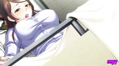 Hentai Pros - MILF Rides Dick While Her Friend Is She Then Wakes Up From Her Loud Moaning