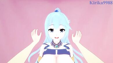 Aqua and I have intense sex in the bedroom. - KonoSuba POV Hentai