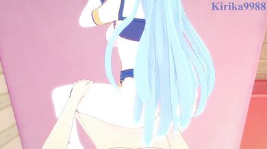 Aqua and I have intense sex in the bedroom. - KonoSuba POV Hentai