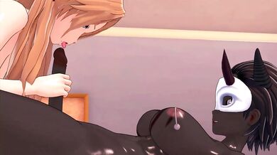 FUTA MONSTER X BLEACH RANGIKU MATSUMOTO (3D HENTAI)