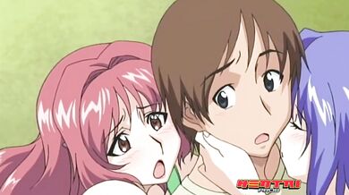 Hentai Pros - Two Sexy Girlfriends Share A Big Juicy Cock Together