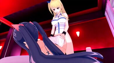 FUTA FAIRY TAIL LUCY X Wendy Marvell (3D HENTAI)