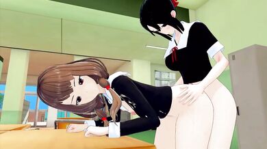 FUTA KAGUYA-SAMA: LOVE IS WAR KAGUYA SHINOMIYA X MIKO 3D HENTAI