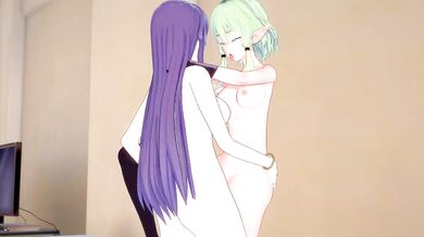 Witch x High Elf Archer[Goblin Slayer] — 3D HENTAI