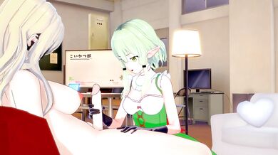 [Goblin Slayer] Futanari Sword Maiden fuck High Elf Archer(3d hentai)
